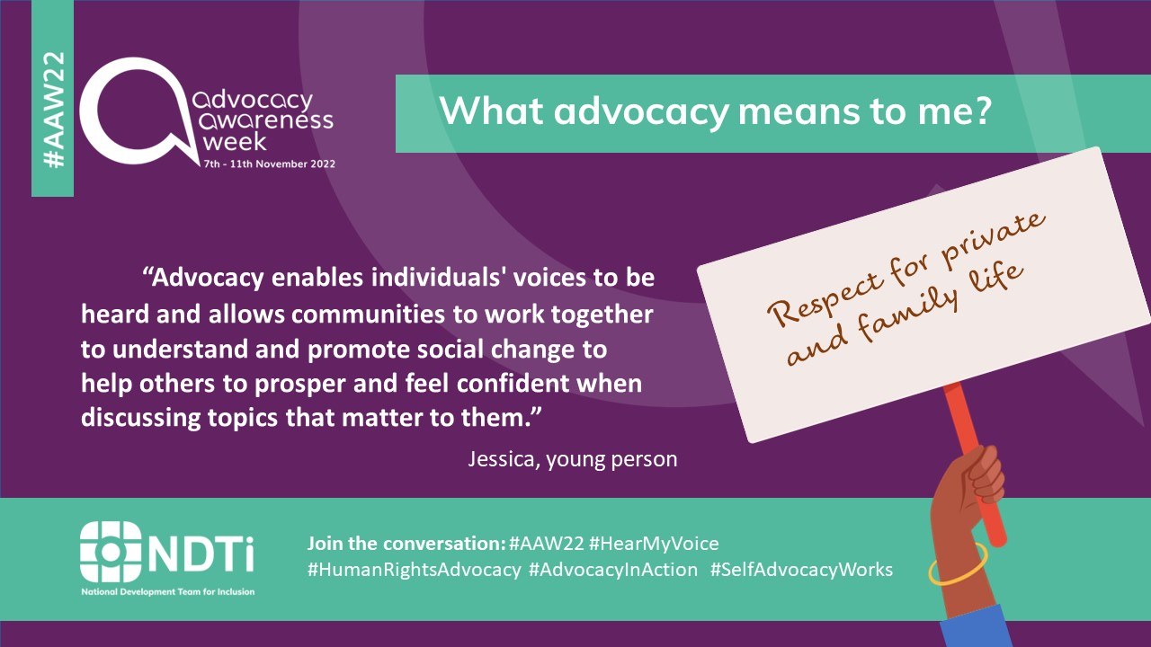 What advocacy means to me - Jessica