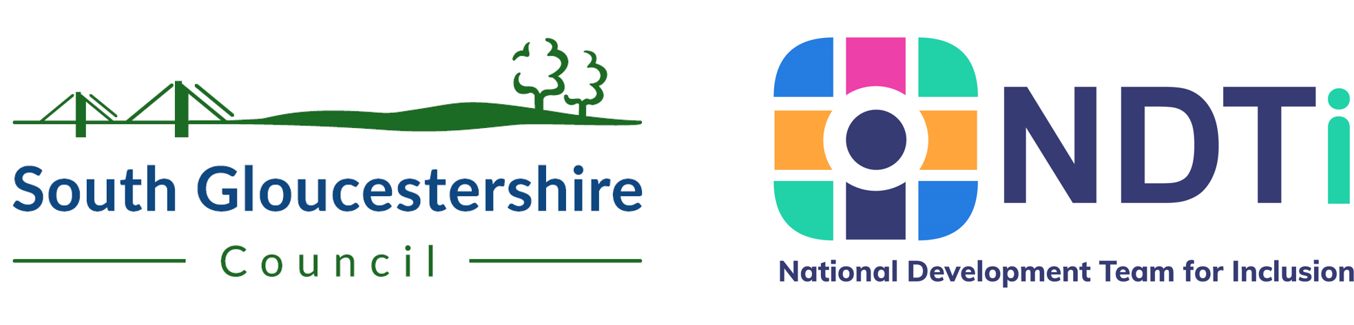 South Gloucestershire Council logo and NDTi logo