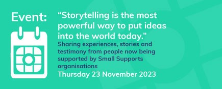 Storytelling Small supports Events page image
