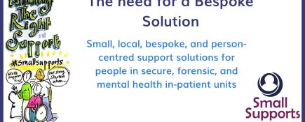 The need for a Bespoke Solution - Small, local, bespoke, and person-centred support solutions