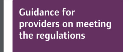 Guidance for providers on meeting the regulations