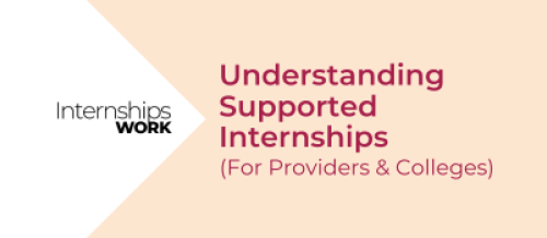Understanding supported internships providers widget