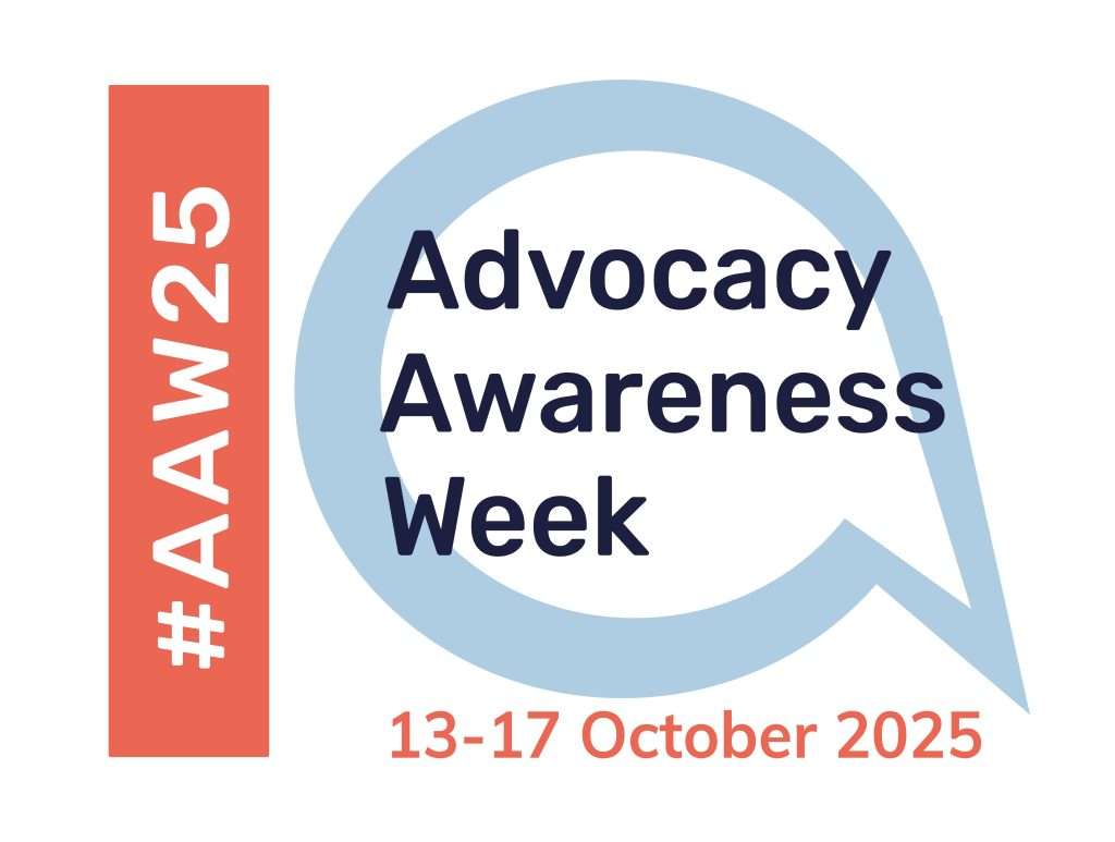 Advocacy Awareness Week logo #AAW25, 13-17 October 2025