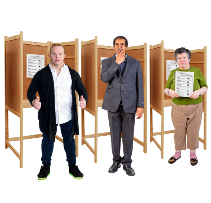 PhotoSymbol image of voting booths