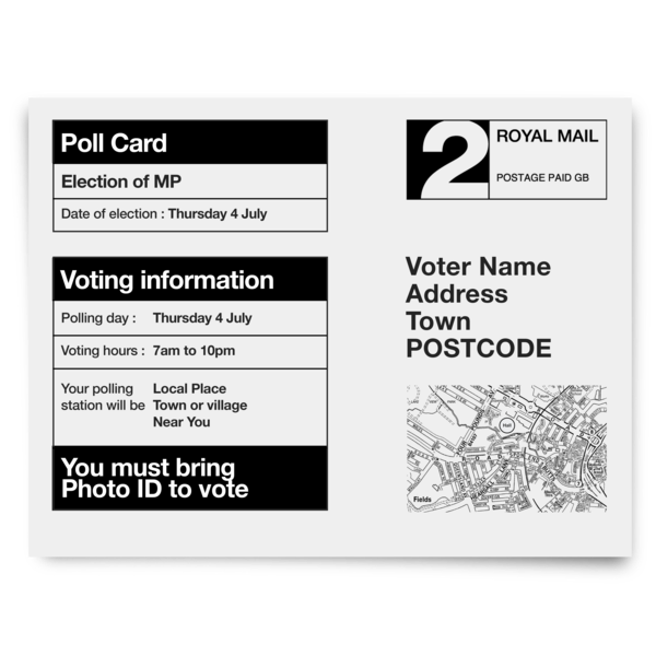 Picture of a voting card.