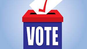 A box with a slot in the top. It says vote on teh front.
